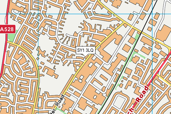 SY1 3LQ map - OS VectorMap District (Ordnance Survey)