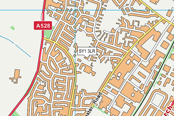 SY1 3LR map - OS VectorMap District (Ordnance Survey)