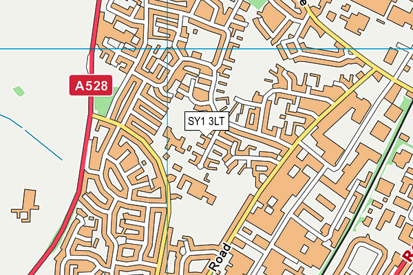 SY1 3LT map - OS VectorMap District (Ordnance Survey)