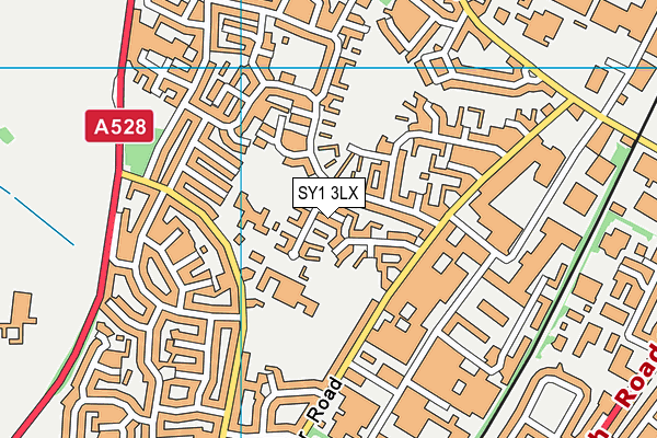 SY1 3LX map - OS VectorMap District (Ordnance Survey)