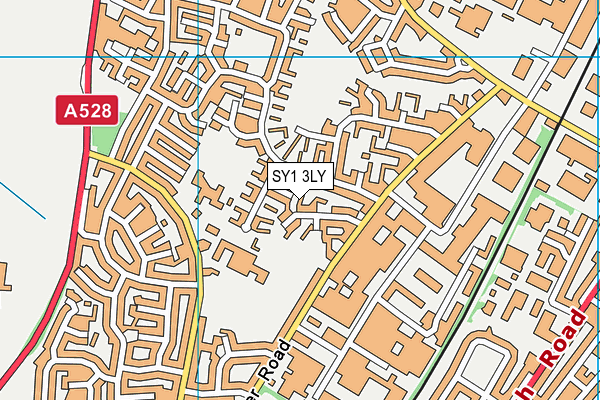 SY1 3LY map - OS VectorMap District (Ordnance Survey)