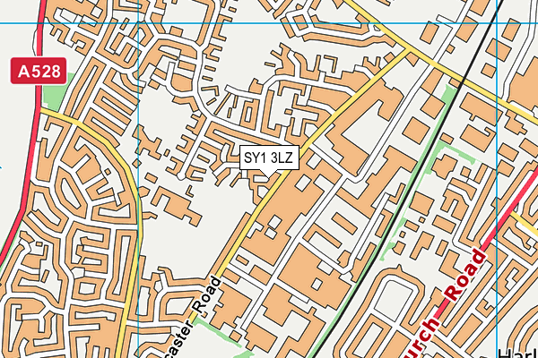 SY1 3LZ map - OS VectorMap District (Ordnance Survey)