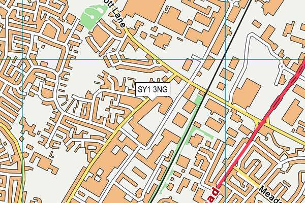 SY1 3NG map - OS VectorMap District (Ordnance Survey)