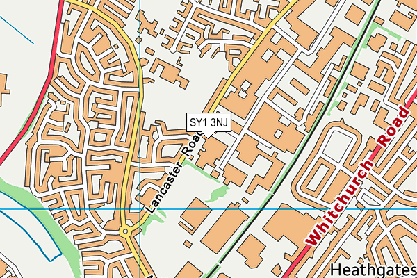SY1 3NJ map - OS VectorMap District (Ordnance Survey)