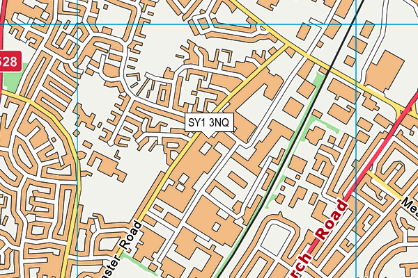 SY1 3NQ map - OS VectorMap District (Ordnance Survey)