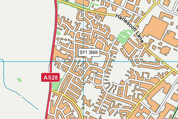 SY1 3NW map - OS VectorMap District (Ordnance Survey)
