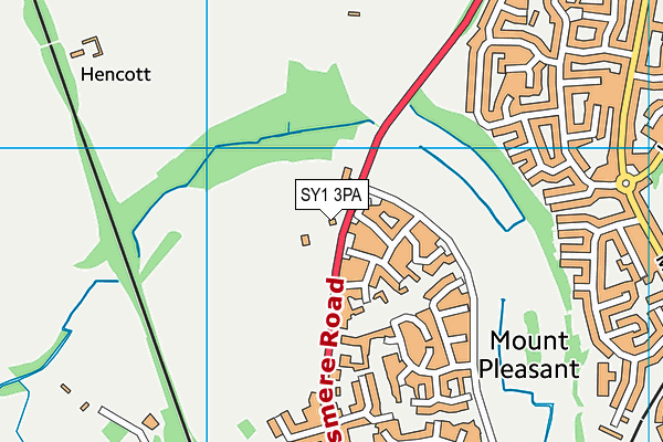 SY1 3PA map - OS VectorMap District (Ordnance Survey)