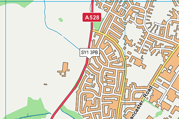 SY1 3PB map - OS VectorMap District (Ordnance Survey)