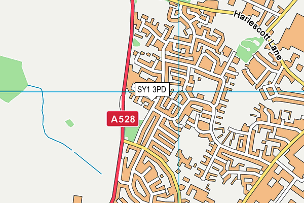 SY1 3PD map - OS VectorMap District (Ordnance Survey)