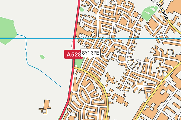 SY1 3PE map - OS VectorMap District (Ordnance Survey)