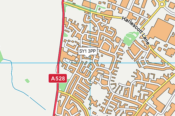 SY1 3PP map - OS VectorMap District (Ordnance Survey)