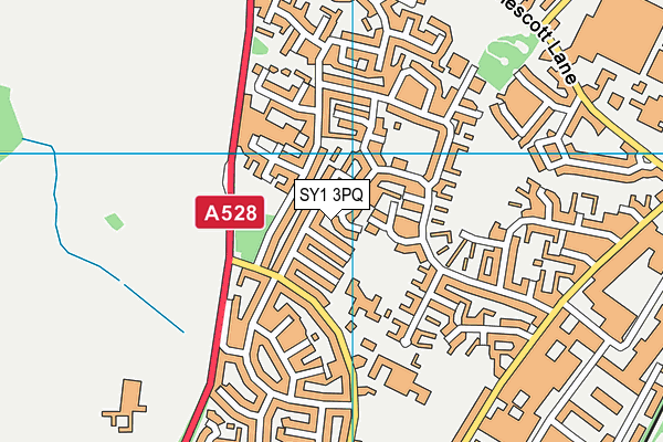 SY1 3PQ map - OS VectorMap District (Ordnance Survey)