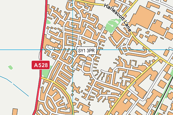 SY1 3PR map - OS VectorMap District (Ordnance Survey)