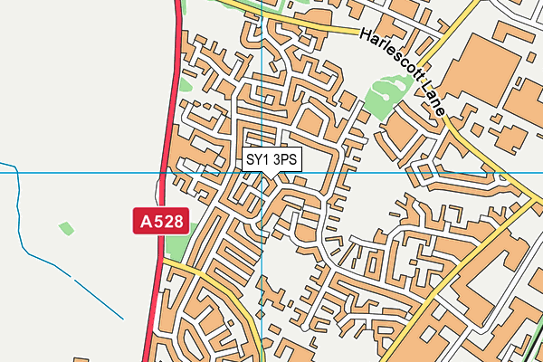 SY1 3PS map - OS VectorMap District (Ordnance Survey)