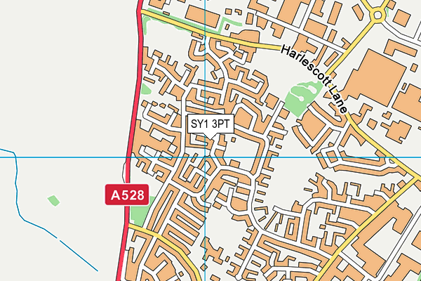 SY1 3PT map - OS VectorMap District (Ordnance Survey)