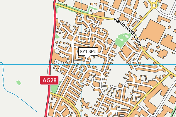 SY1 3PU map - OS VectorMap District (Ordnance Survey)