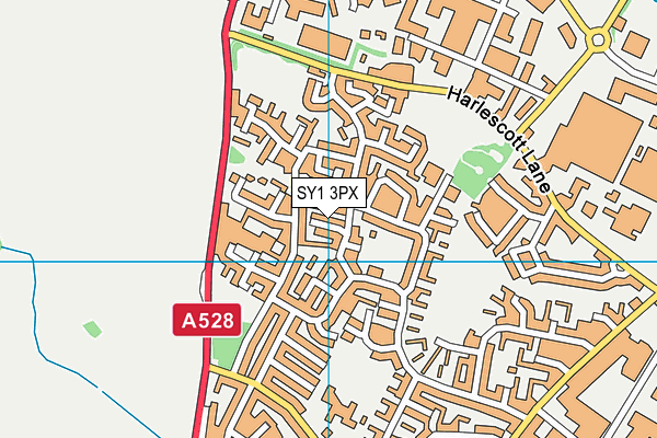 SY1 3PX map - OS VectorMap District (Ordnance Survey)