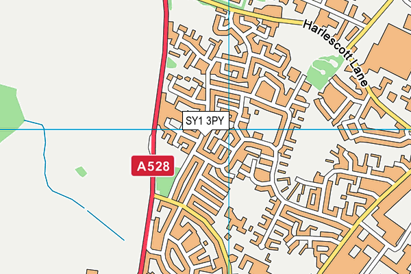 SY1 3PY map - OS VectorMap District (Ordnance Survey)