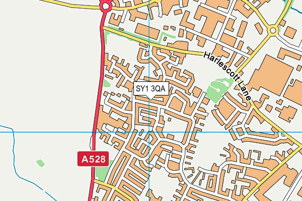 SY1 3QA map - OS VectorMap District (Ordnance Survey)