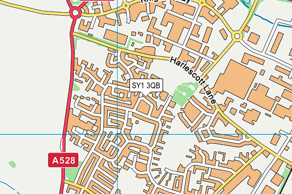 SY1 3QB map - OS VectorMap District (Ordnance Survey)