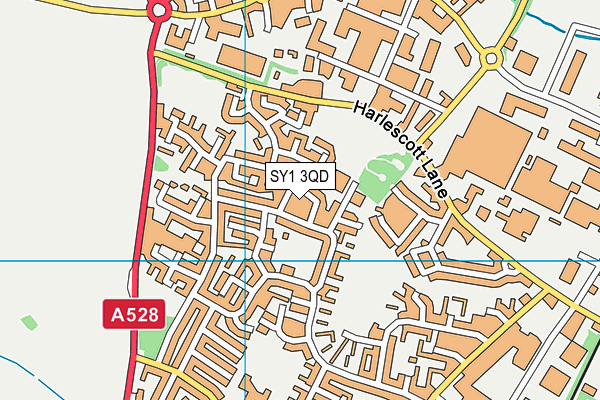 SY1 3QD map - OS VectorMap District (Ordnance Survey)