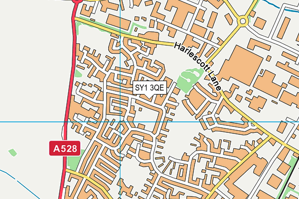 SY1 3QE map - OS VectorMap District (Ordnance Survey)