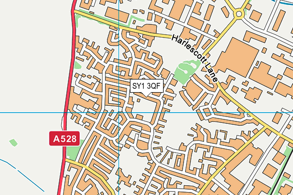 SY1 3QF map - OS VectorMap District (Ordnance Survey)