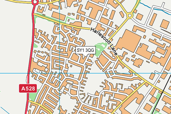 Greenacres Primary School map (SY1 3QG) - OS VectorMap District (Ordnance Survey)