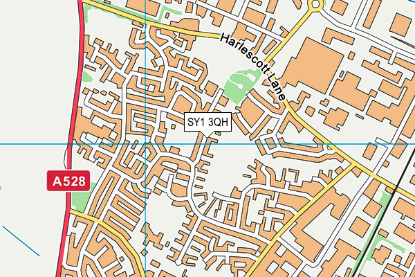 SY1 3QH map - OS VectorMap District (Ordnance Survey)