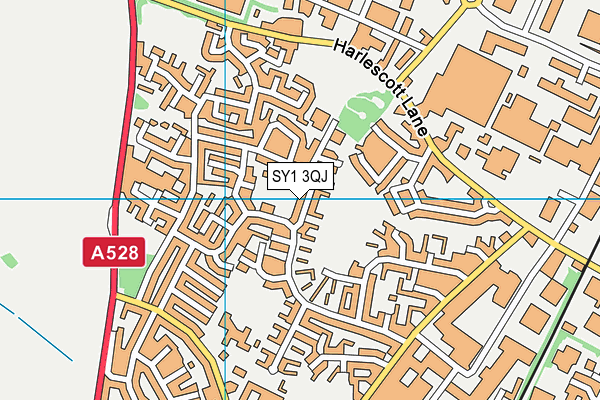 SY1 3QJ map - OS VectorMap District (Ordnance Survey)