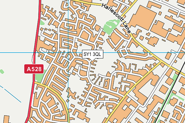 SY1 3QL map - OS VectorMap District (Ordnance Survey)