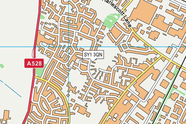 SY1 3QN map - OS VectorMap District (Ordnance Survey)