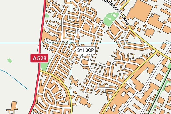 SY1 3QP map - OS VectorMap District (Ordnance Survey)