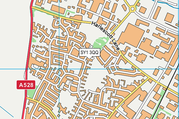 SY1 3QQ map - OS VectorMap District (Ordnance Survey)