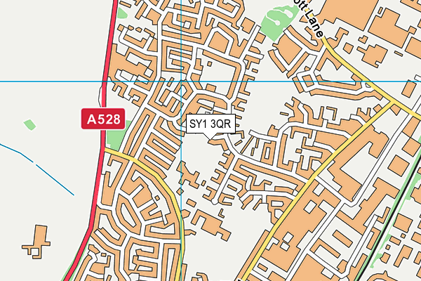 SY1 3QR map - OS VectorMap District (Ordnance Survey)