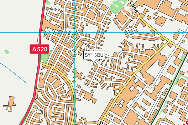 SY1 3QU map - OS VectorMap District (Ordnance Survey)