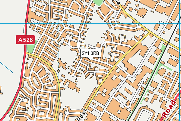 SY1 3RB map - OS VectorMap District (Ordnance Survey)