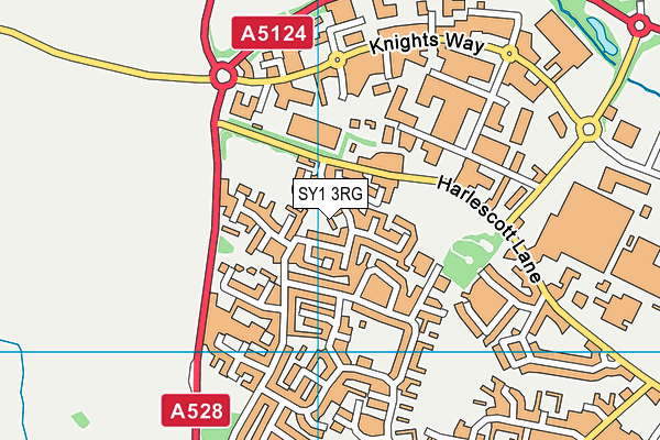 SY1 3RG map - OS VectorMap District (Ordnance Survey)