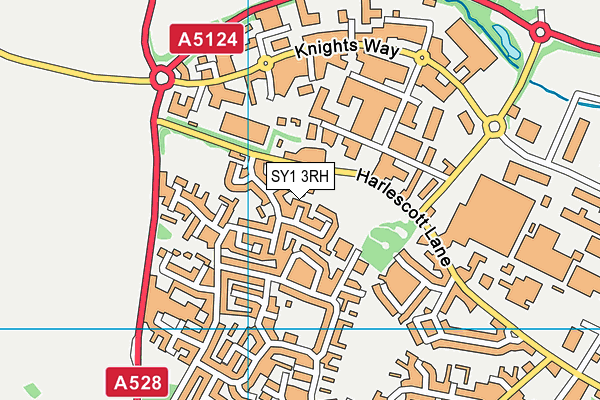 SY1 3RH map - OS VectorMap District (Ordnance Survey)
