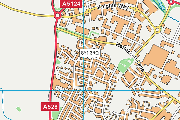 SY1 3RQ map - OS VectorMap District (Ordnance Survey)