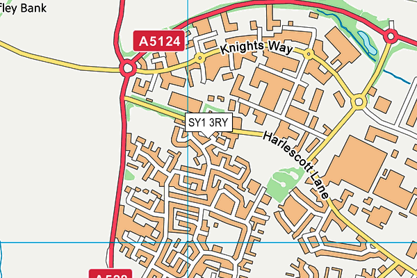 SY1 3RY map - OS VectorMap District (Ordnance Survey)