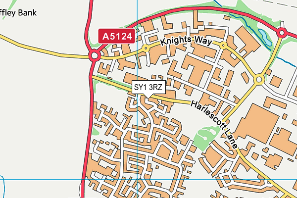 SY1 3RZ map - OS VectorMap District (Ordnance Survey)