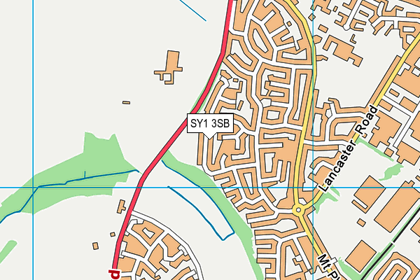 SY1 3SB map - OS VectorMap District (Ordnance Survey)