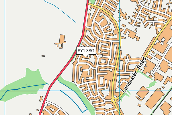 SY1 3SG map - OS VectorMap District (Ordnance Survey)