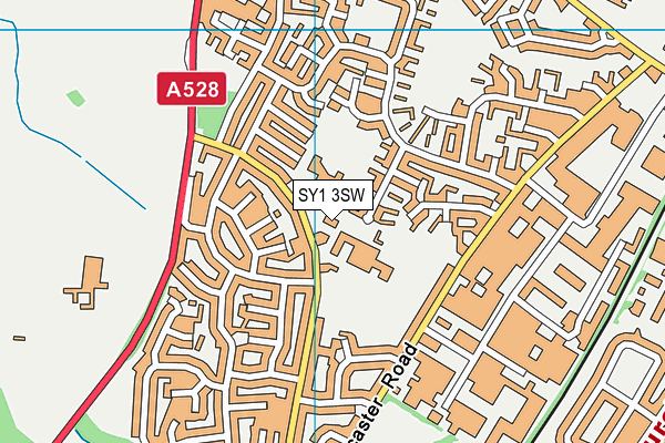 SY1 3SW map - OS VectorMap District (Ordnance Survey)