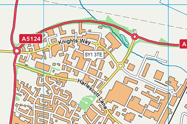 SY1 3TE map - OS VectorMap District (Ordnance Survey)