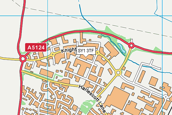 SY1 3TF map - OS VectorMap District (Ordnance Survey)