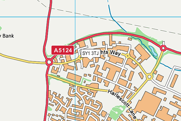 SY1 3TJ map - OS VectorMap District (Ordnance Survey)