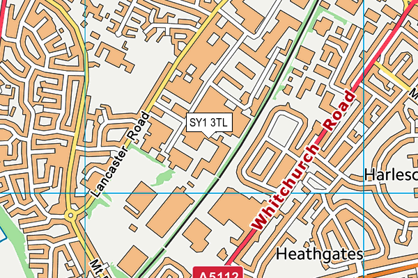 SY1 3TL map - OS VectorMap District (Ordnance Survey)