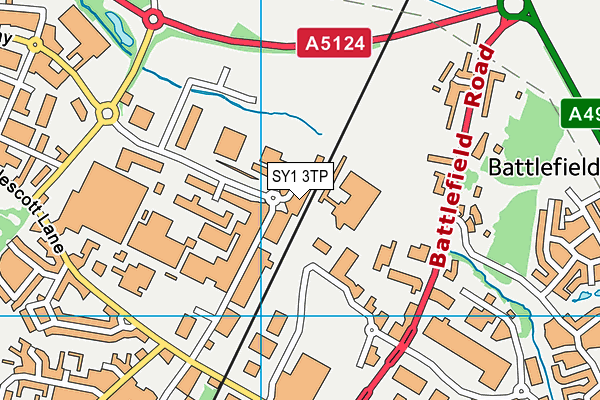 SY1 3TP map - OS VectorMap District (Ordnance Survey)